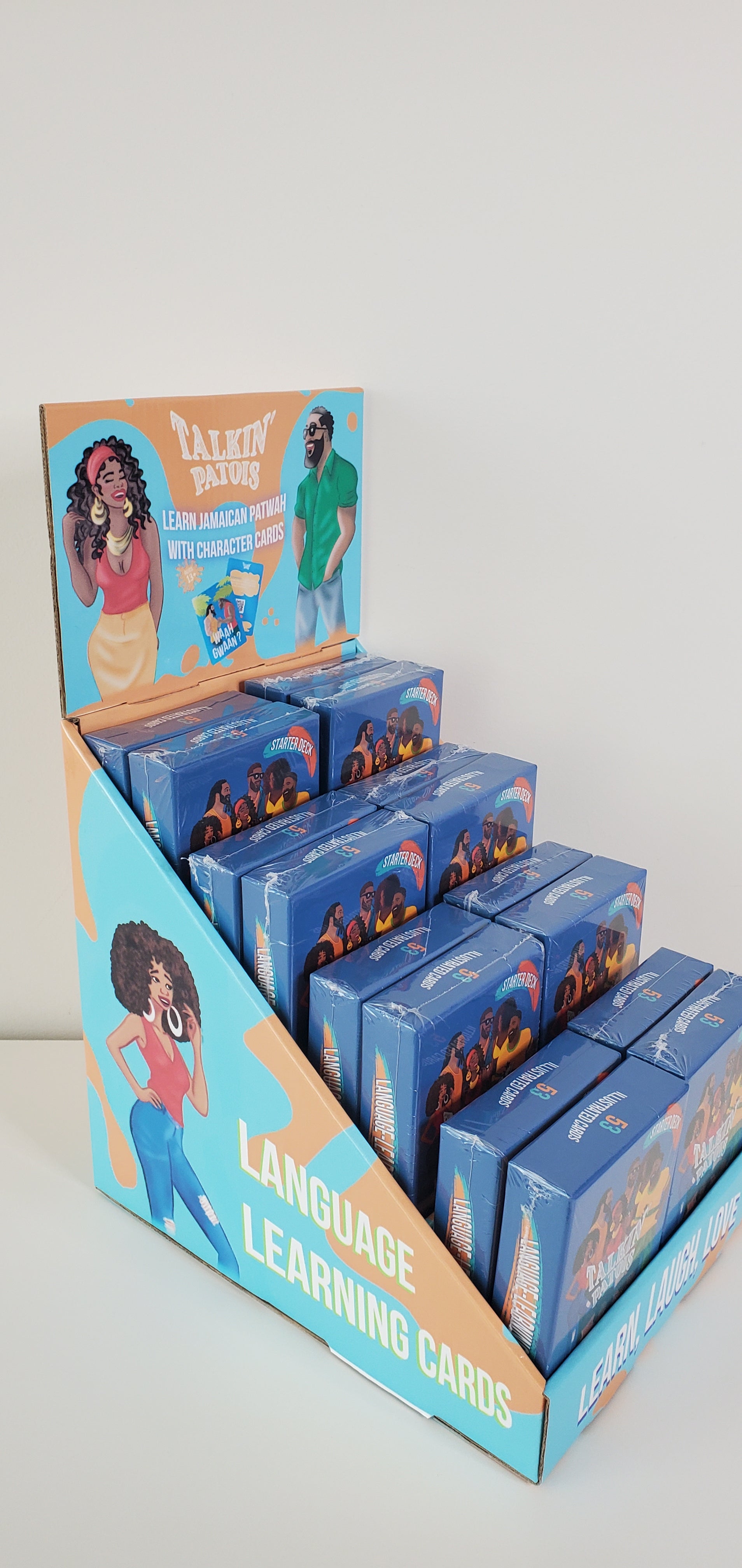 Custom Counter-Top Display for Talkin' Patois Starter Deck - Holds 16 Units, 2 Displays Included