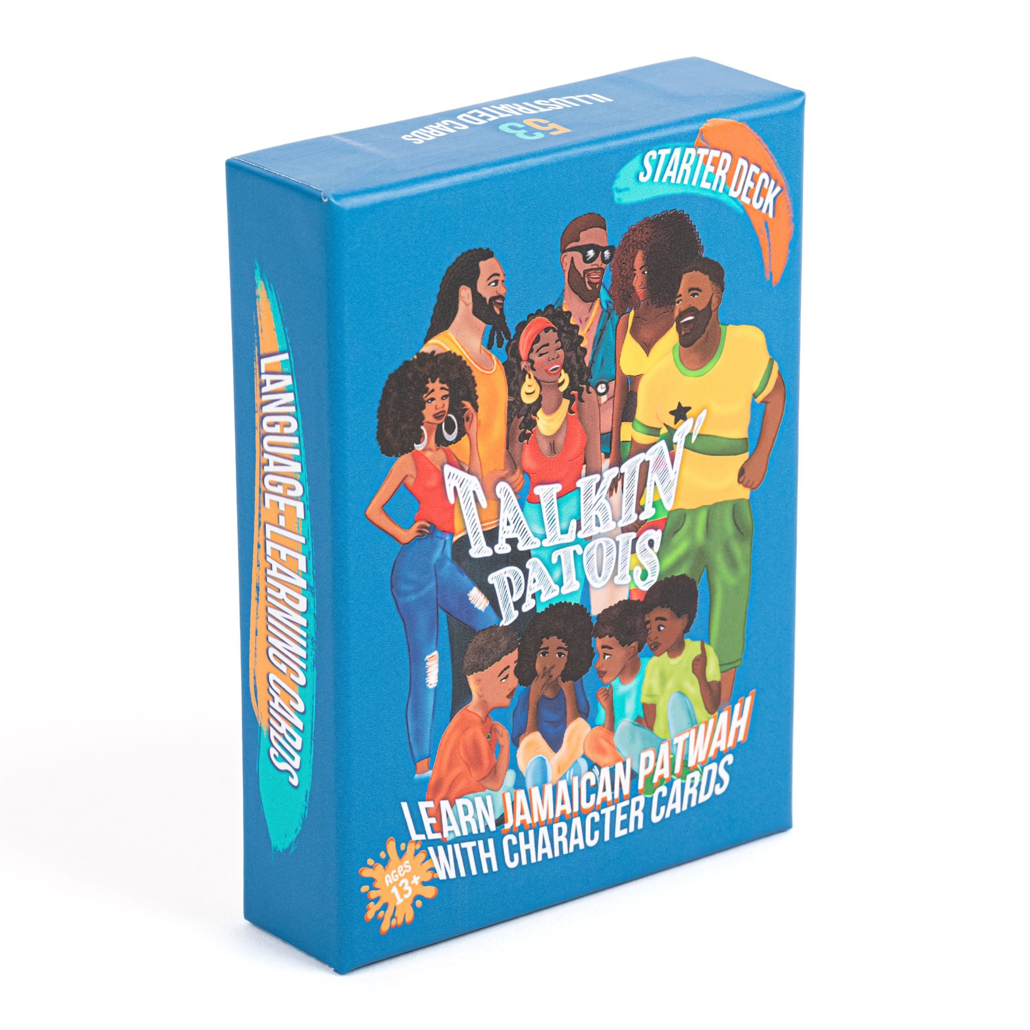 Talkin Patois Jamaica's #1 Language Game | Learn 53 Jamaican Phrases | Illustrated Flashcards | Local Art | Travel Game | Party Game | Cultural Gift